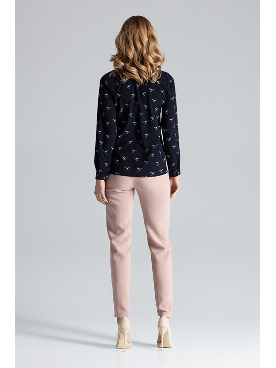 FIGL FIGL Koszula M284 Granatowy Regular Fit