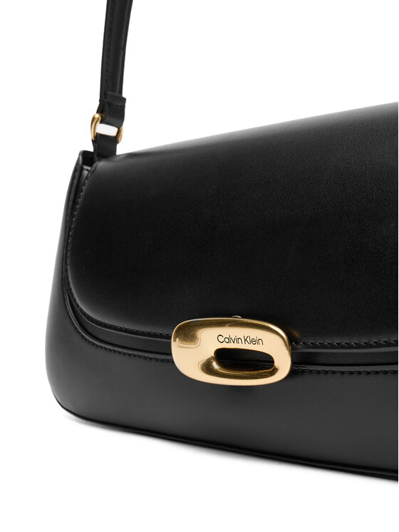 Calvin Klein Calvin Klein Torbica Hardware Flap Shoulder Bag LV04F3146G Crna