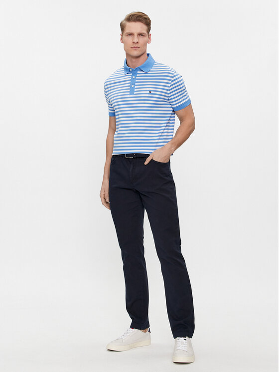 Tommy Hilfiger Tommy Hilfiger Jeans hlače Denton MW0MW33908 Mornarsko modra Straight Leg