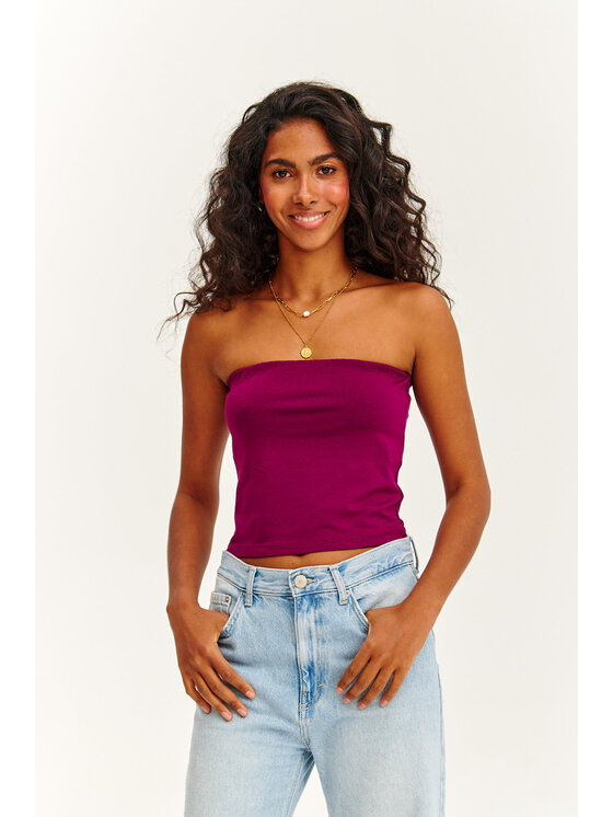 NAOKO NAOKO Top Infinity Granita Bordó Regular Fit