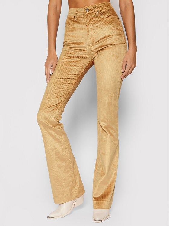 Pantaloni di tessuto W1BA63 WE5Y0 Marrone Flare