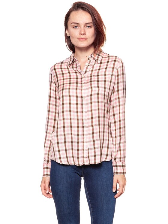Wrangler Wrangler Koszula 1 PKT SHIRT Różowy Regular Fit