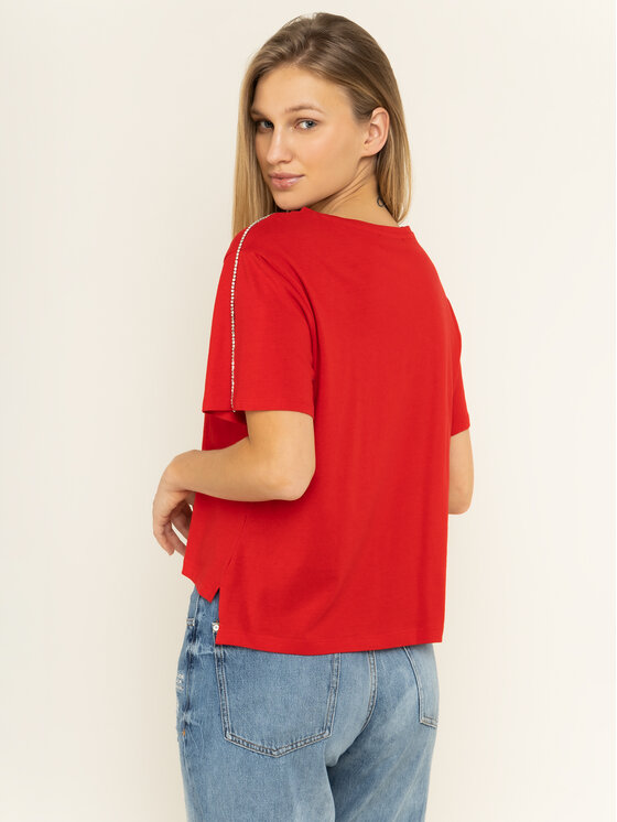 T-shirt Selfie W01I95 JA900 Rosso Relaxed Fit