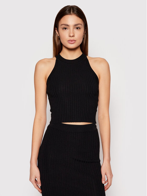 Top W1GR98 Z2U00 Nero Slim Fit