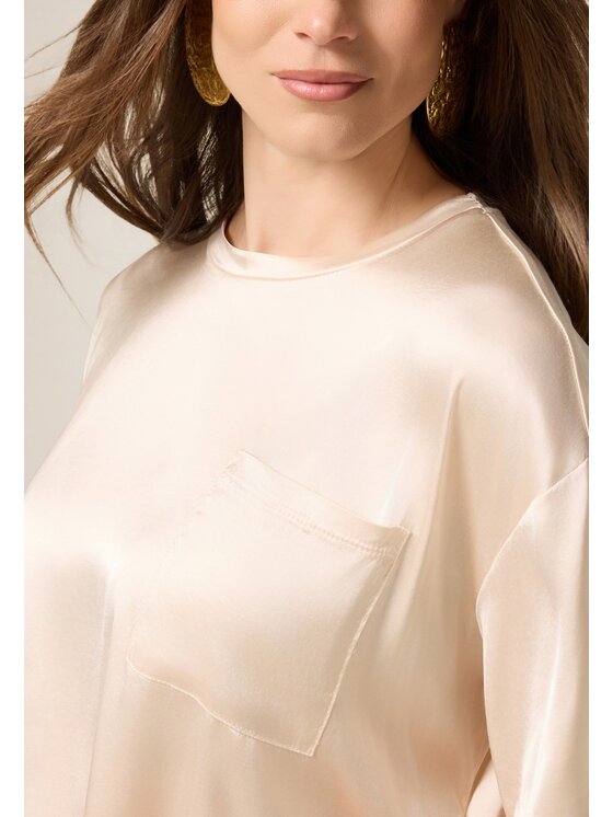 Oltre Oltre Blusa 2491J000734N002 Écru Boxy Fit