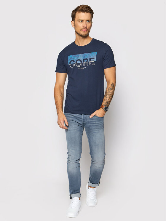 T-shirt Space Logo 12196556 Blu scuro Regular Fit