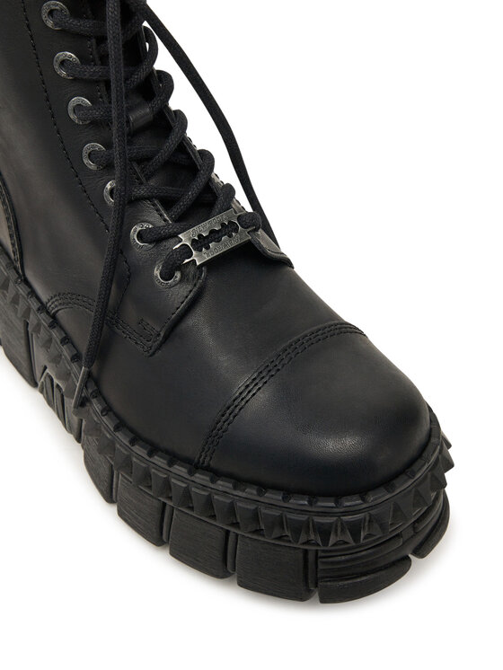 NEW ROCK NEW ROCK Schnürstiefel M-WALL083CCT-S6 Schwarz