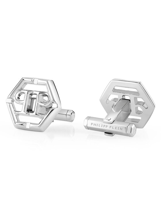 PHILIPP PLEIN PHILIPP PLEIN Spinki do mankietów Plein Icon PJ9AA10CU Srebrny
