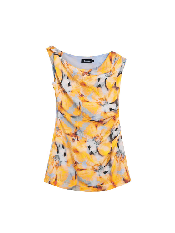 Desigual Desigual Letní šaty Sol 26SWVW50 Žlutá Slim Fit