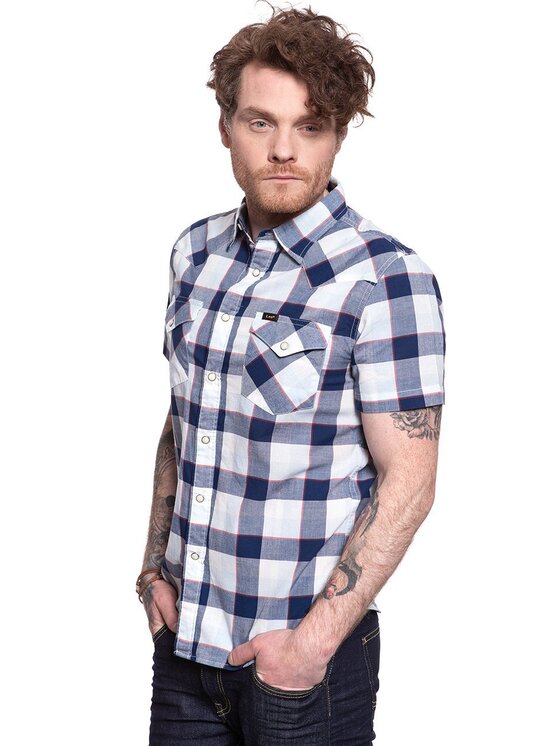 Lee Lee Camicia SS WESTERN Bianco Slim Fit