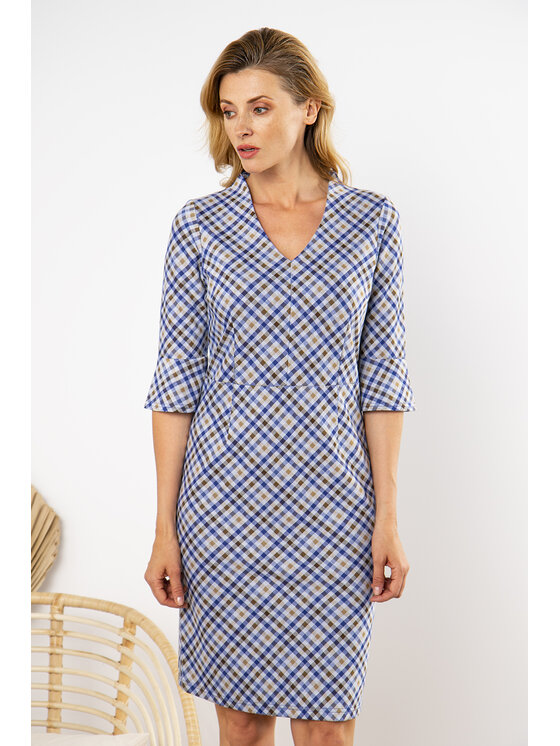 QUIOSQUE QUIOSQUE Každodenné šaty MIXECK DRESS Modrá Regular Fit