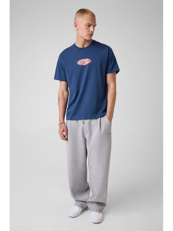 Guess Tricou 183248 Albastru Classic Fit