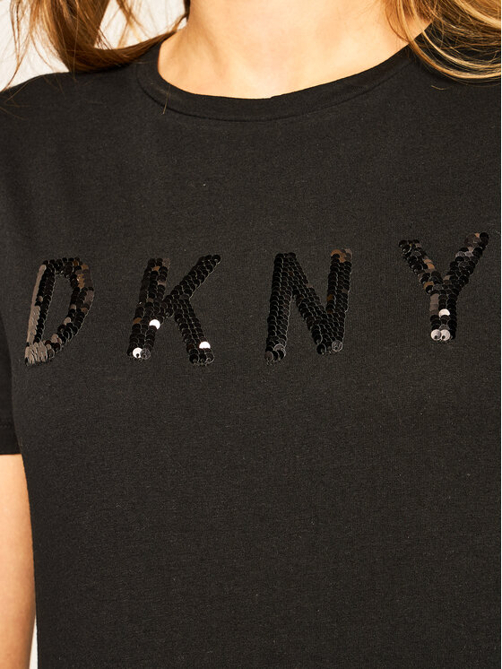 DKNY DKNY T-Shirt P0AH6CNA Μαύρο Regular Fit