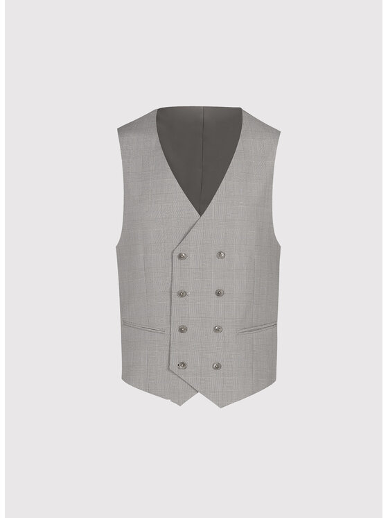 Pako Lorente Pako Lorente Kamizelka garniturowa P26SF-8X-009 Szary Slim Fit
