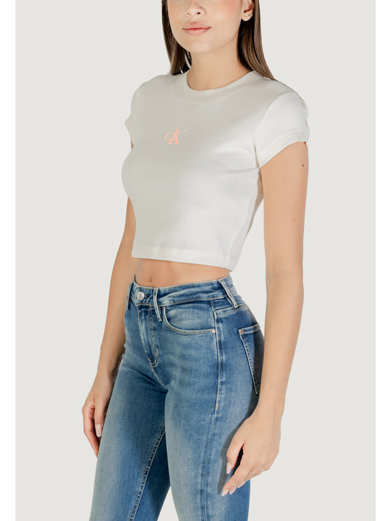Calvin Klein Jeans Calvin Klein Jeans T-shirt MONOGRAM BABY TEE Bianco Casual Fit