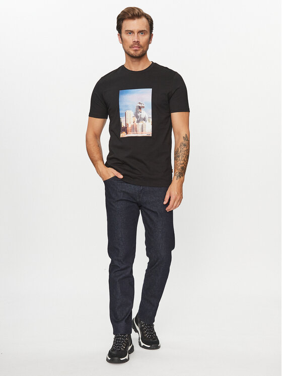 BOSS Boss Marškinėliai Tefragile 50503535 Juoda Regular Fit