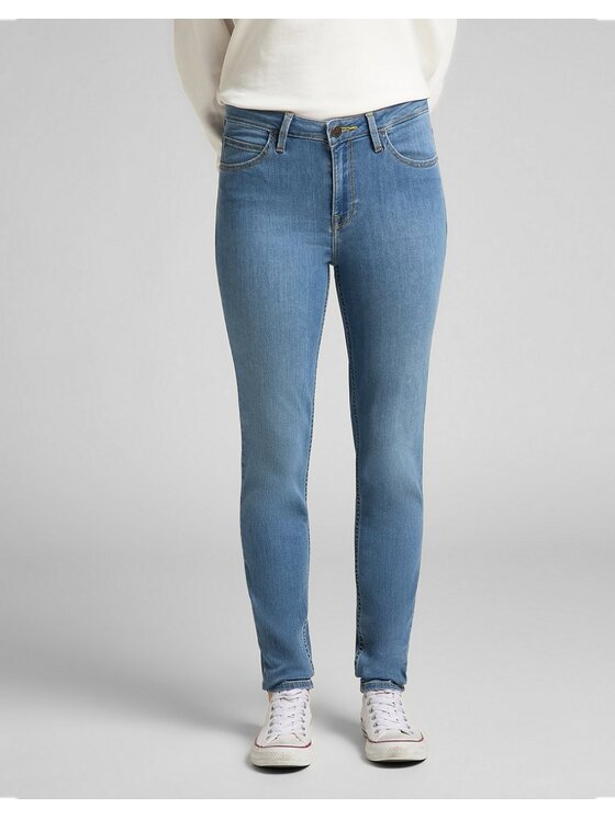 Lee Lee Jeansy SCARLETT HIGH Niebieski Skinny Fit