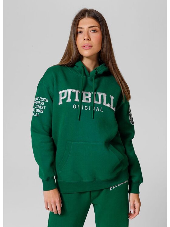Bluza PITBULL, Rozmiar XL, Zielony, Bluza damska z kapturem oversize Tyrian L