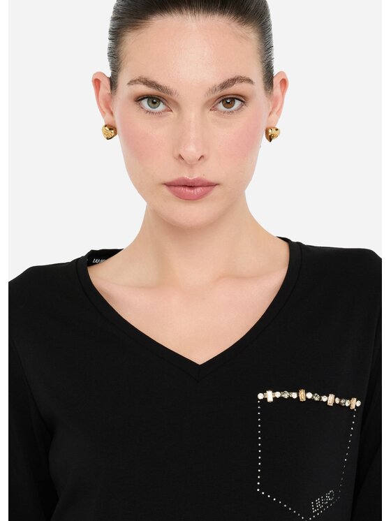 Liu Jo Liu Jo Longsleeve TF5170JS00322222 Nero Regular Fit