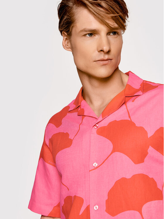 Americanos Americanos Риза Resort Moa Розов Relaxed Fit