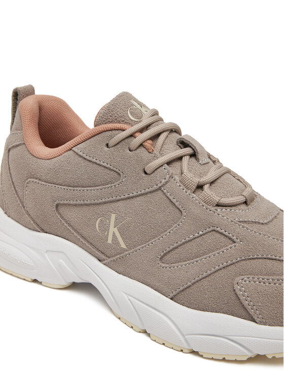 Calvin Klein Jeans Calvin Klein Jeans Tenisice Retro Tennis Low Mg Mix Media Wn YW0YW01639 Bež