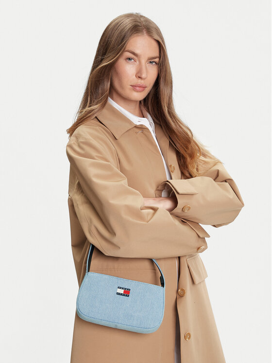 Tommy Jeans Tommy Jeans Geantă Tjw Ess Must Shoulder Bag Denim AW0AW17363 Albastru celest