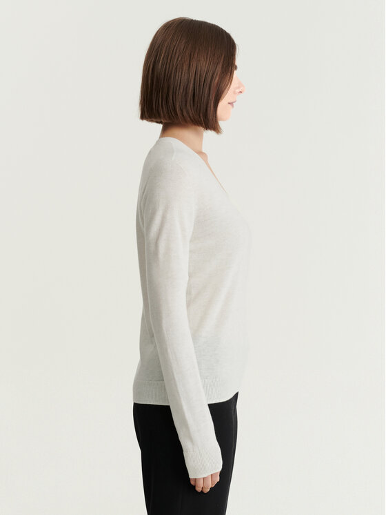 TATUUM TATUUM Sweter MERSA Kremowy Classic Fit