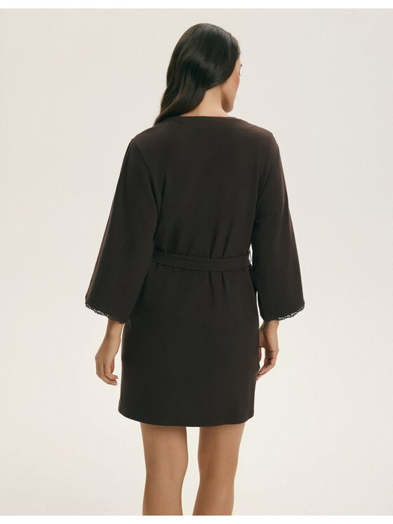 Esotiq Esotiq Szlafrok 45203 Brązowy Regular Fit