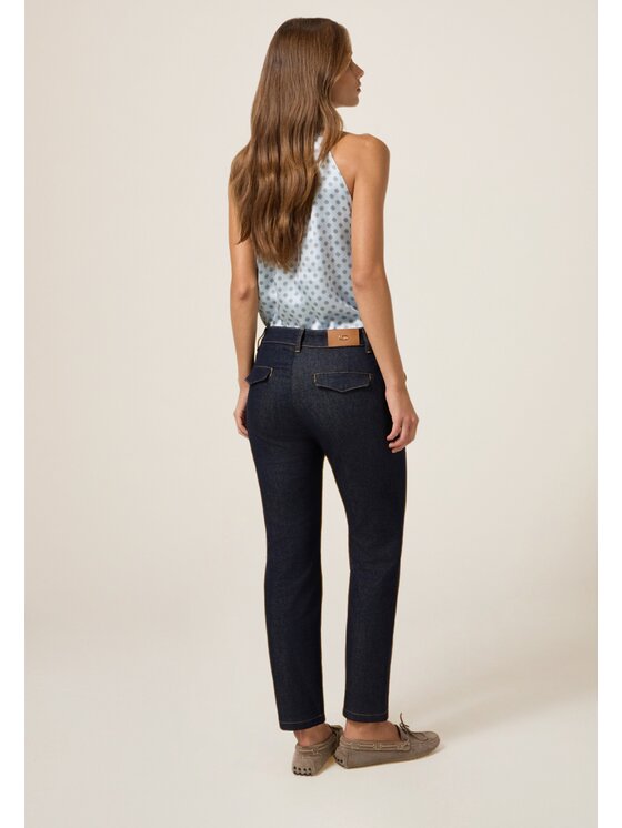 Oltre Oltre Jeans P407R108739N034 Blu Regular Fit