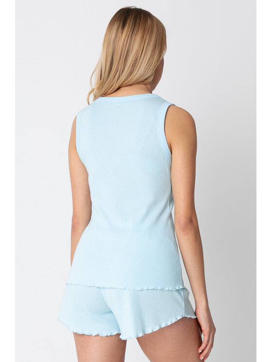 LaLupa LaLupa Piżama LA147 Błękitny Comfort Fit