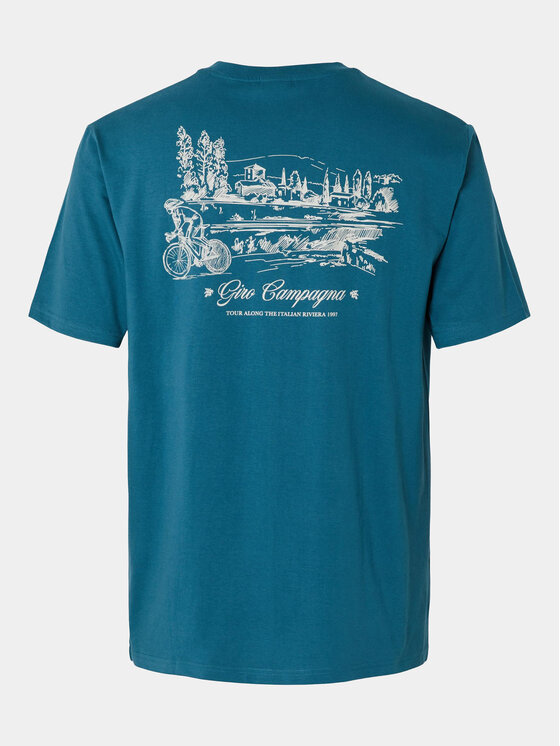 Selected Homme Selected Homme T-Shirt Slhrelaxaries 16094014 Τυρκουάζ Relaxed Fit