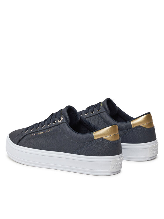 Tommy Hilfiger Tommy Hilfiger Tossud Essential Vulc Leather Sneaker FW0FW07778 Tumesinine