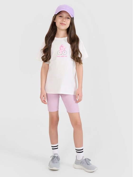 4F 4F T-Shirt 4FJRSS25TTSHF2645-11S Biały Regular Fit