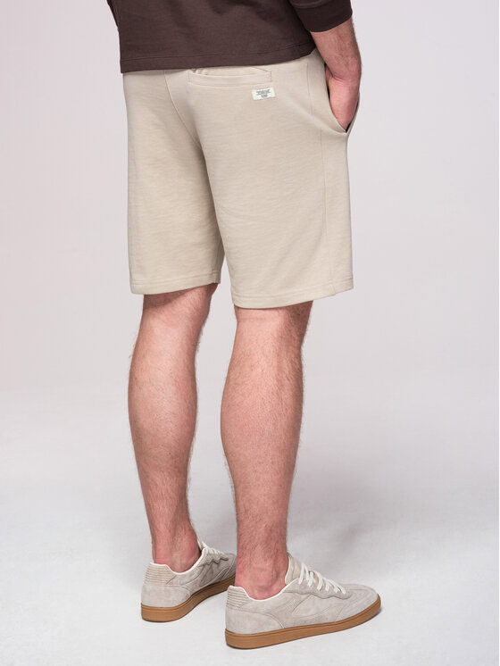 Ombre Ombre Szorty materiałowe OM-SRBS-0205 Szary Relaxed Fit
