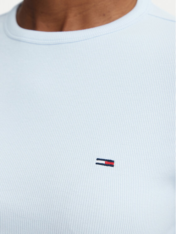 Tommy Jeans Tommy Jeans Majica DW0DW22783 Svijetlo plava Slim Fit