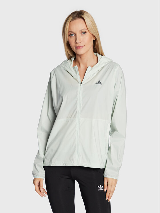 adidas Tekaška jakna Run Fast HK8983 Zelena Regular Fit