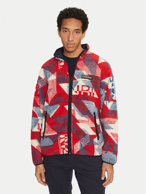 Napapijri Napapijri Felpa di pile T-Argient NP0A4HZJ Rosso Regular Fit
