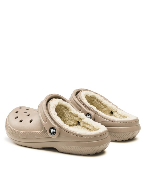 Crocs Crocs Šľapky Crocs Classic Lined Clog 203591 Béžová