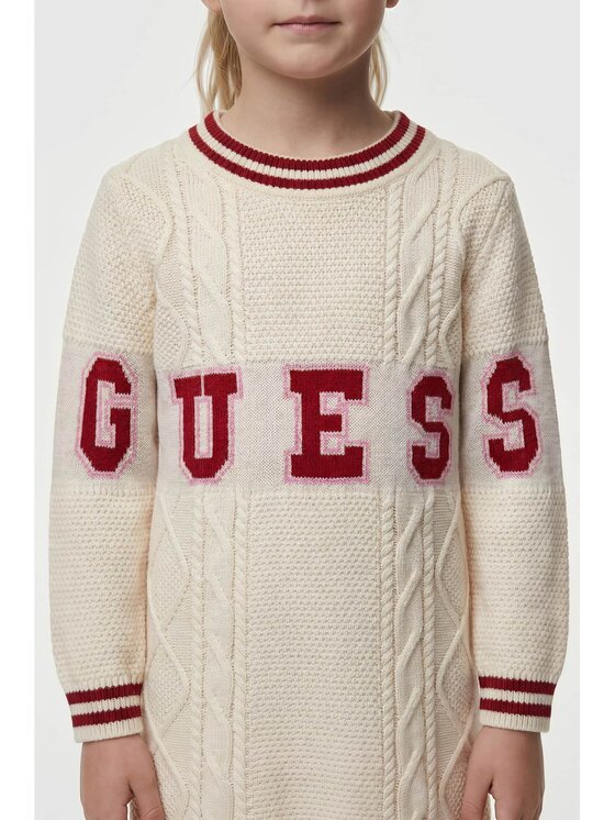 Guess Kids Guess Kids Každodenní šaty 180746 Béžová Classic Fit