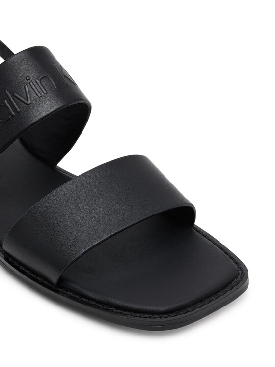 Calvin Klein Calvin Klein Sandały Flat Sandal - He HW0HW02377 Czarny