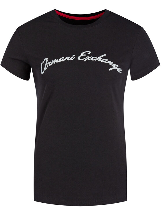 Armani Exchange Armani Exchange Marškinėliai 6GYTFA YJ16Z 1200 Juoda Regular Fit