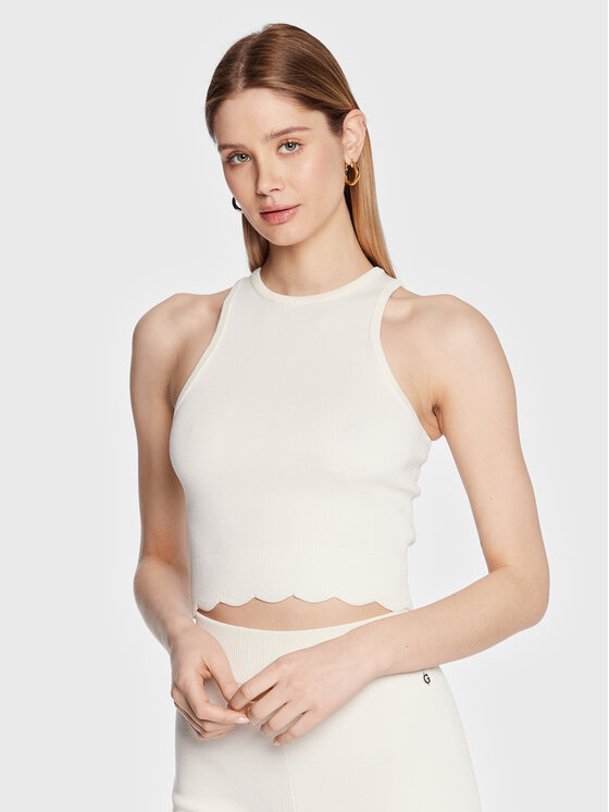 Guess Guess Felső Ada W3GZ00 Z2Z80 Ekru Regular Fit