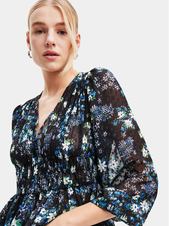Desigual Desigual Μπλουζάκι 23WWBW06 Μαύρο Regular Fit
