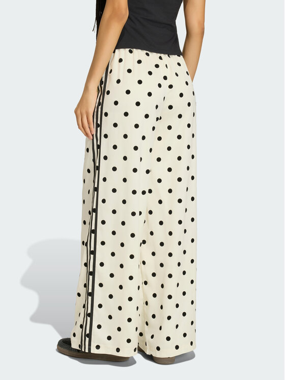 adidas adidas Pantaloni da tuta Satin Polka Dots Wide Leg Pant KV1168 Crema Relaxed Fit