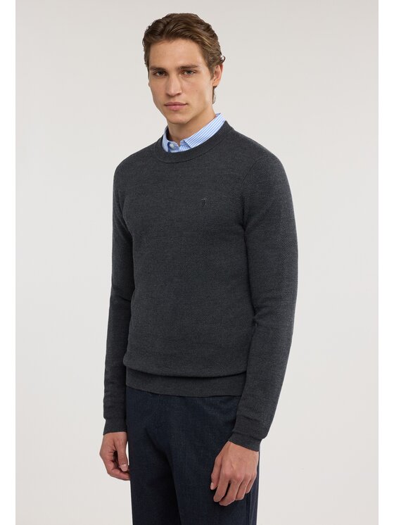 Trussardi Trussardi Kardigan M0038000005N013 Szary Regular Fit