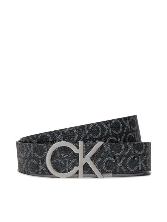 Calvin Klein Pánsky opasok Ck Rev.Adj. New Mono Belt 3.5Cm K50K510075 Čierna