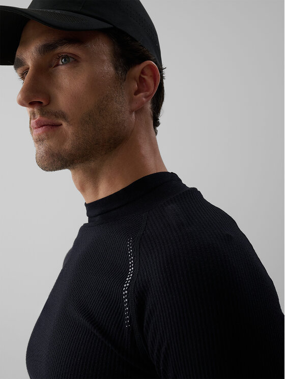 4F 4F Koszulka techniczna RUNNING Czarny Slim Fit