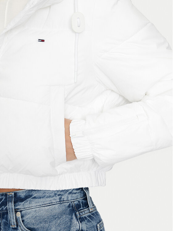 Tommy Jeans Tommy Jeans Μπουφάν χειμωνιάτικο DW0DW18313 Λευκό Cropped Fit