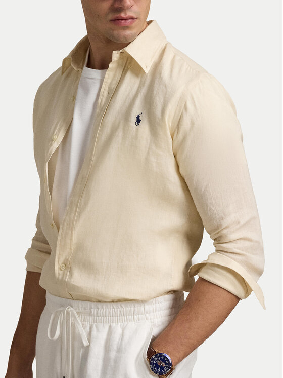 Polo Ralph Lauren Polo Ralph Lauren Koszula 710968915005 Beżowy Slim Fit
