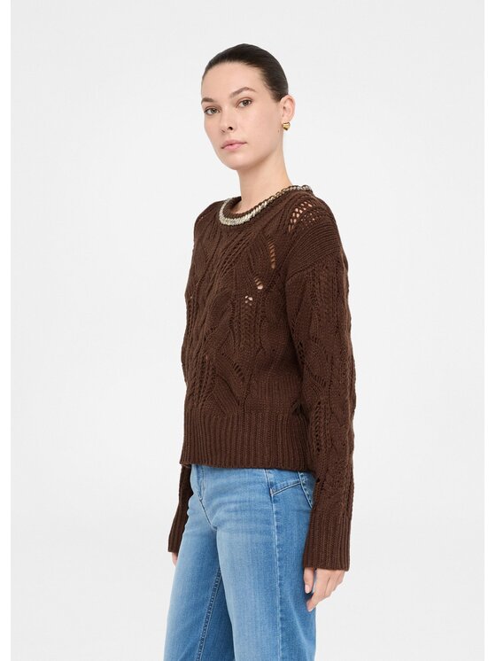 Liu Jo Liu Jo Maglione MF5452MA37R90915 Marrone Regular Fit